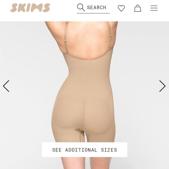 Skims seamless sculpt mid thigh bodysuit size XXS/ XS NWT - Picture 2 of 5